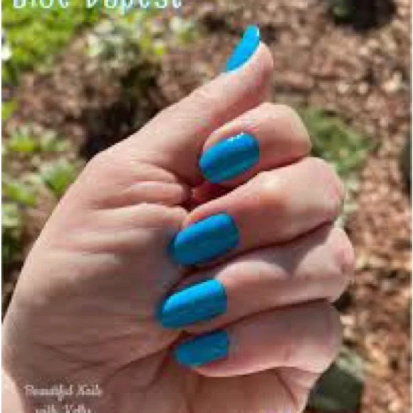 Color Street RETIRED BLUE-DAPEST Vibrant NEON BLUE Nail SET - Picture 7 of 8